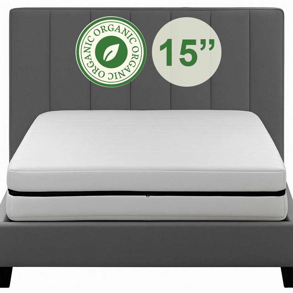 Contour 15" Organic Latex Top With Pocket Coil Core